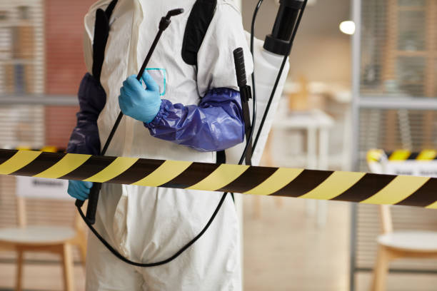 Professional Sewage Cleanup technician working in Burns, WY